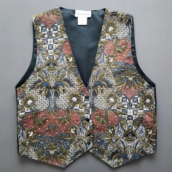 Nouveau Monde Other - Embroidered Beaded Tuxedo Vest